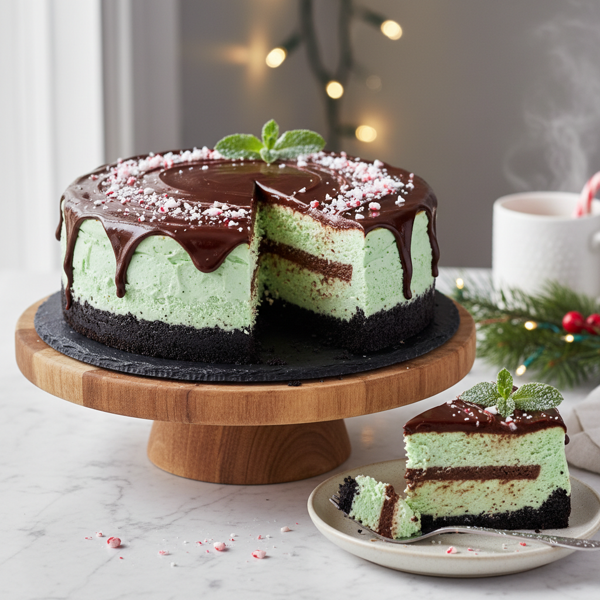 Chilled Chocolate Peppermint Dream Cheesecake recipe
