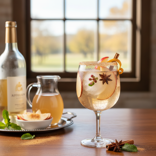 Chilled Cinnamon Apple Wine Spritzer recipe