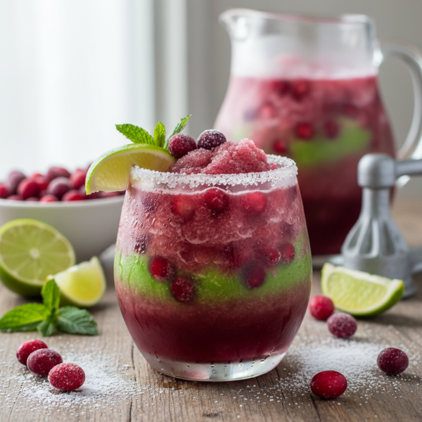 Chilled Cranberry Lime Margarita Slush recipe