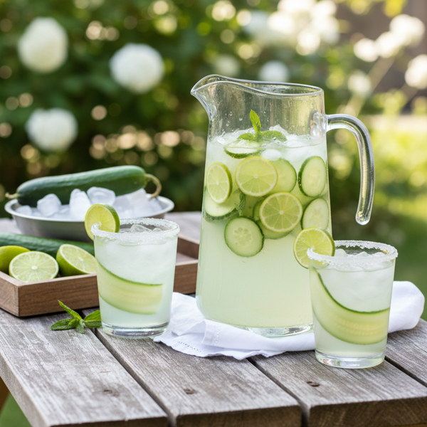 Chilled Cucumber Lime Agua Fresca recipe