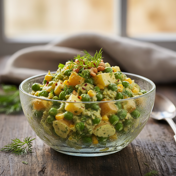 Chilled Curried Pea & Dill Delight Salad recipe