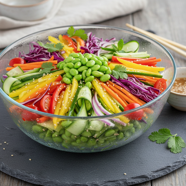 Chilled Edamame Rainbow Salad recipe