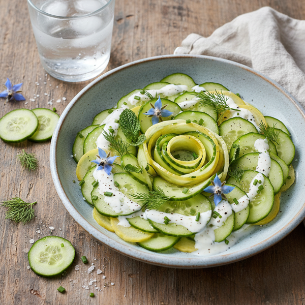 Chilled Heirloom Cucumber Salad recipe