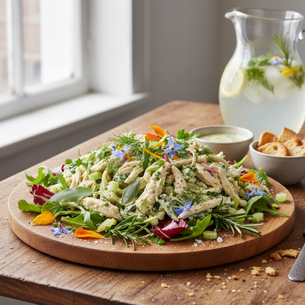 Chilled Herbal Chicken Salad Delight recipe