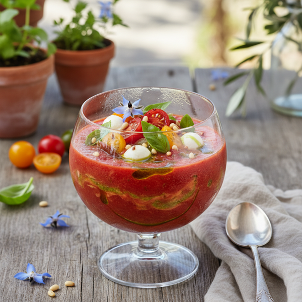Chilled Italian Garden Gazpacho Delight recipe