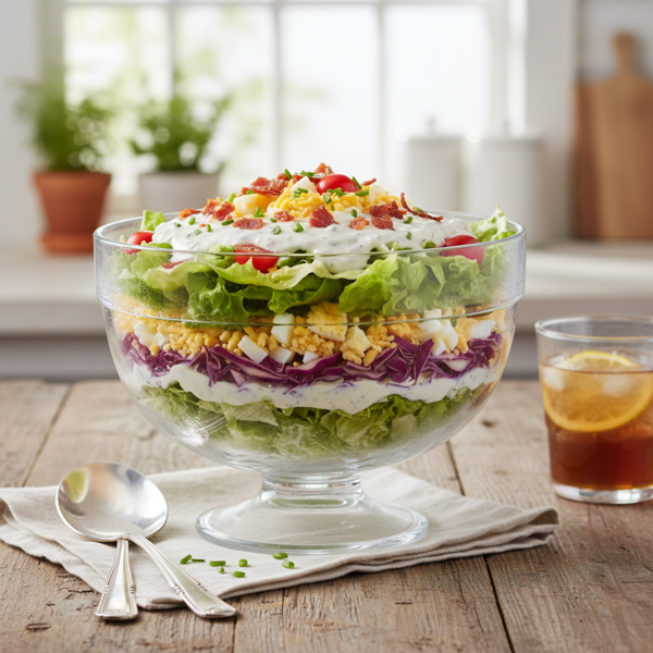 Chilled Layered Lettuce Salad recipe