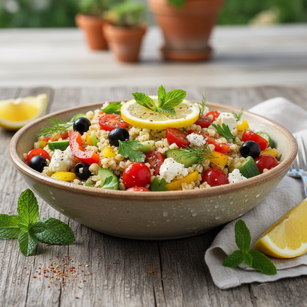Chilled Mediterranean Bulgar Salad recipe