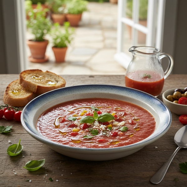 Chilled Mediterranean Gazpacho recipe
