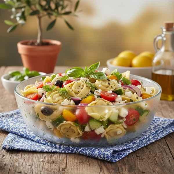 Chilled Mediterranean Tortellini Salad recipe