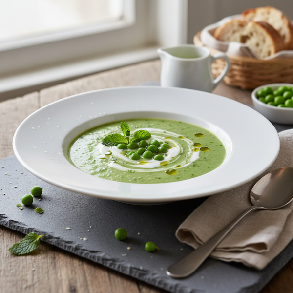 Chilled Minted Pea Soup recipe