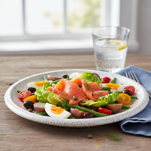 Chilled Nicoise-Style Smoked Salmon Salad recipe