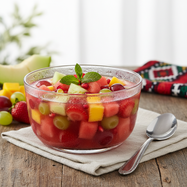 Chilled Palestinian Fruit Medley Soup recipe