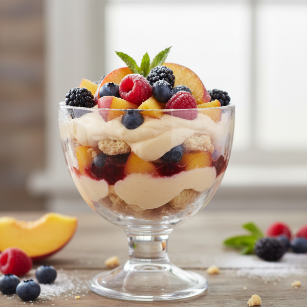 Chilled Peach Berry Delight recipe