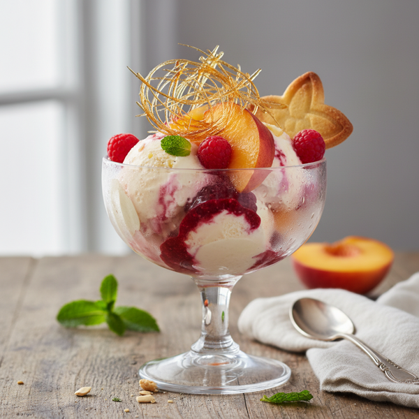 Chilled Peach Melba Delight recipe