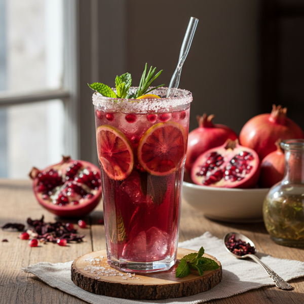 Chilled Pomegranate Paradise Tea recipe