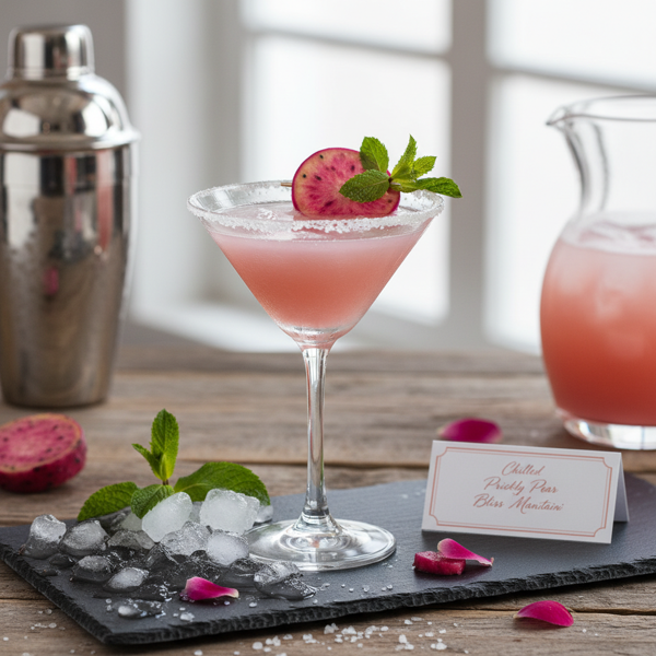 Chilled Prickly Pear Bliss Martini recipe