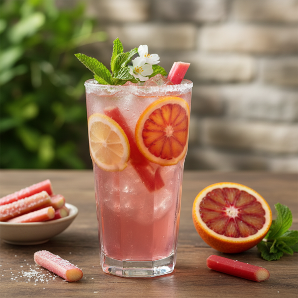 Chilled Rhubarb Citrus Refresher recipe