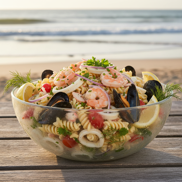 Chilled Seafood Medley Pasta Salad recipe