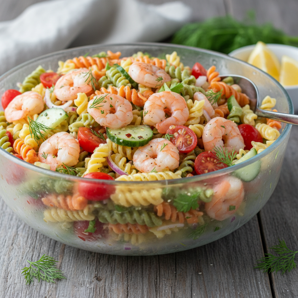Chilled Shrimp and Rotini Pasta Salad recipe