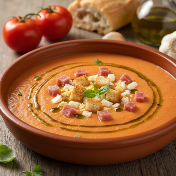 Chilled Spanish Tomato and Bread Soup (Salmorejo Andaluz) recipe