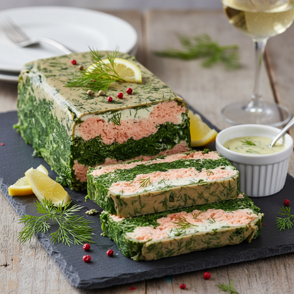 Chilled Spinach and Salmon Terrine recipe