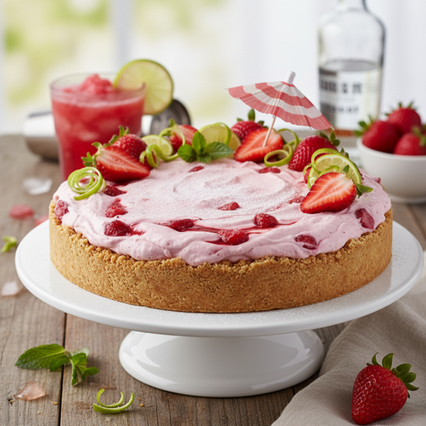 Chilled Strawberry Daiquiri Dream Pie recipe