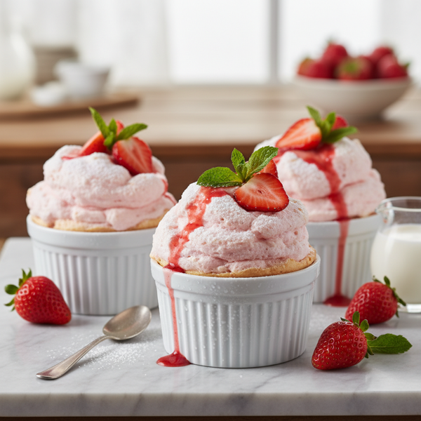 Chilled Strawberry Dream Soufflé recipe