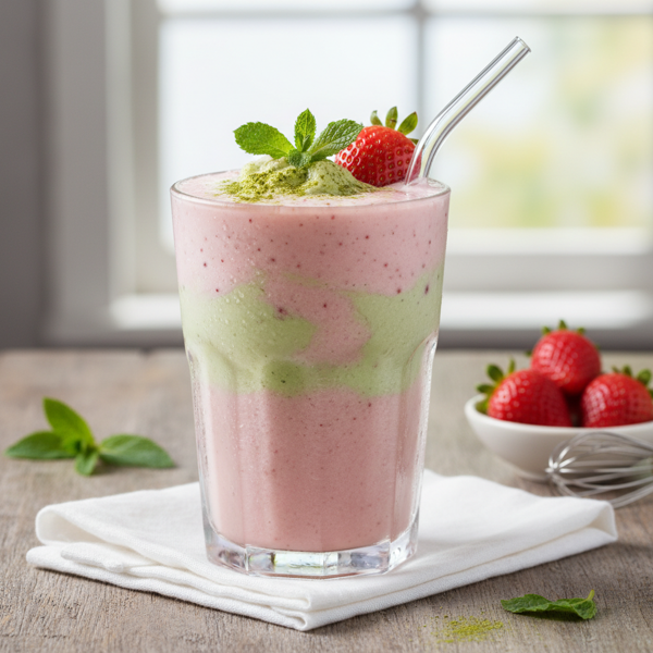 Chilled Strawberry Green Tea Smoothie recipe