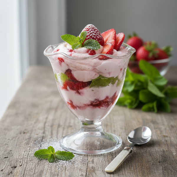 Chilled Strawberry Mint Delight recipe