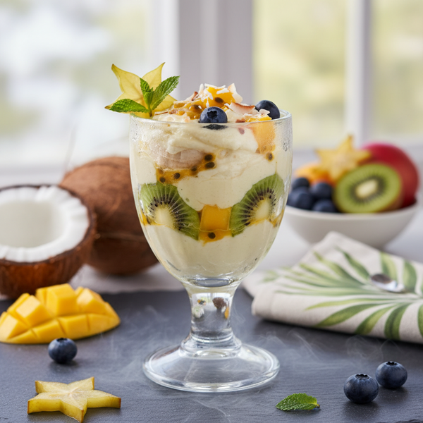 Chilled Tropical Banana Kiwi Delight recipe