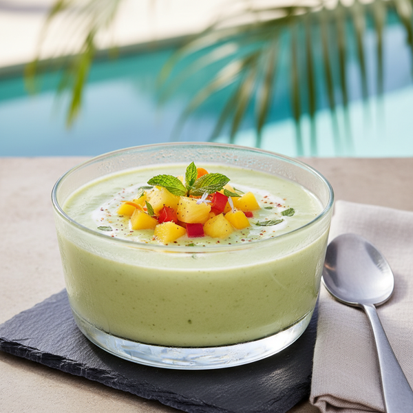 Chilled Tropical Cucumber Cream Soup recipe