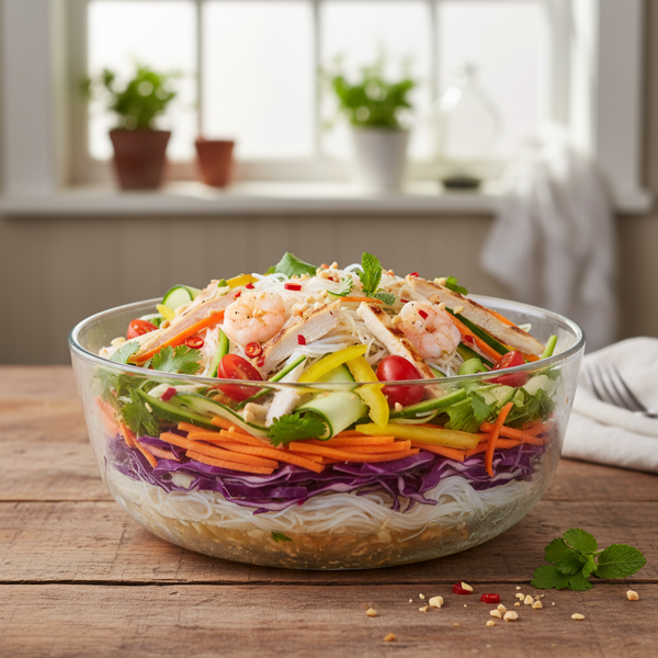 Chilled Vermicelli Rainbow Salad recipe