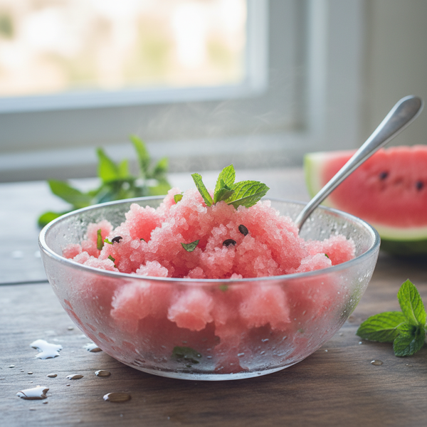 Chilled Watermelon Mint Refresher Granita recipe