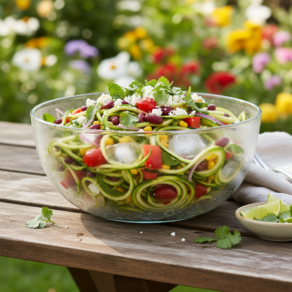 Chilled Zucchini and Bean Fiesta Salad recipe