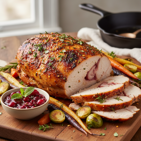 Chipotle-Infused Herb-Seasoned Roast Turkey Breast recipe