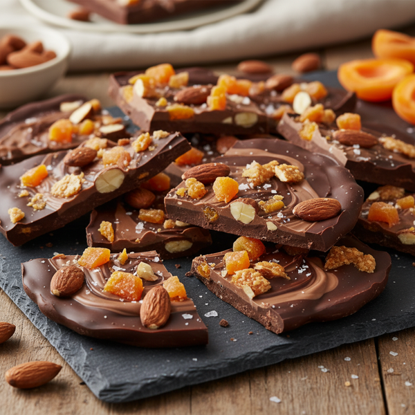 Choco-Apricot Almond Crunch Bark recipe