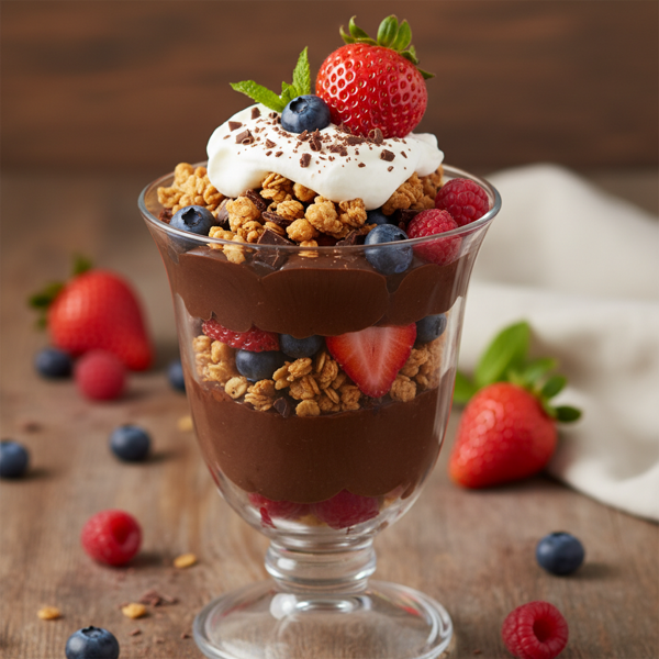 Choco-Berry Crunch Parfait recipe