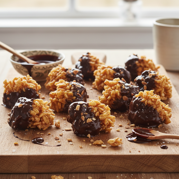 Choco-Dipped Crunchy Treats recipe