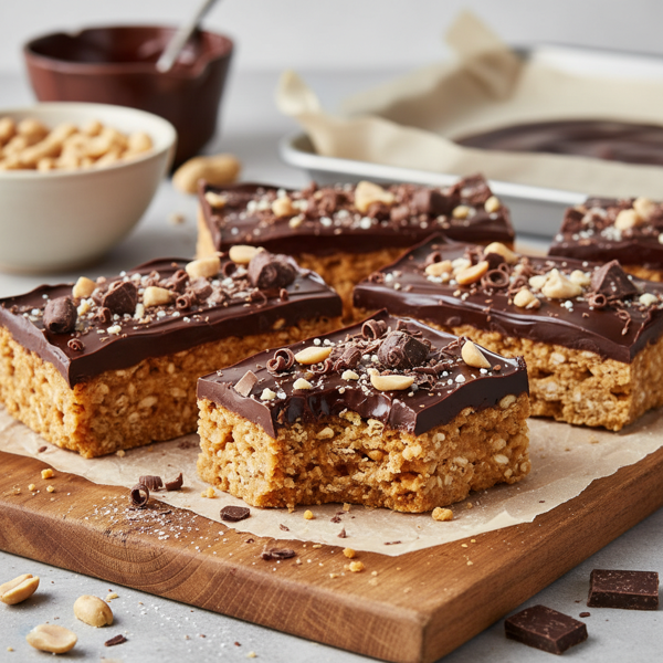 Choco-Peanut Crunch Bars recipe