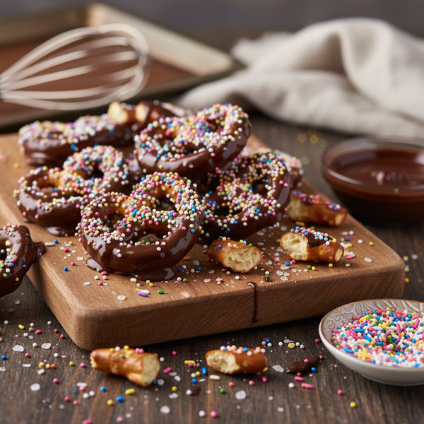 Choco-Sprinkled Pretzel Delights recipe