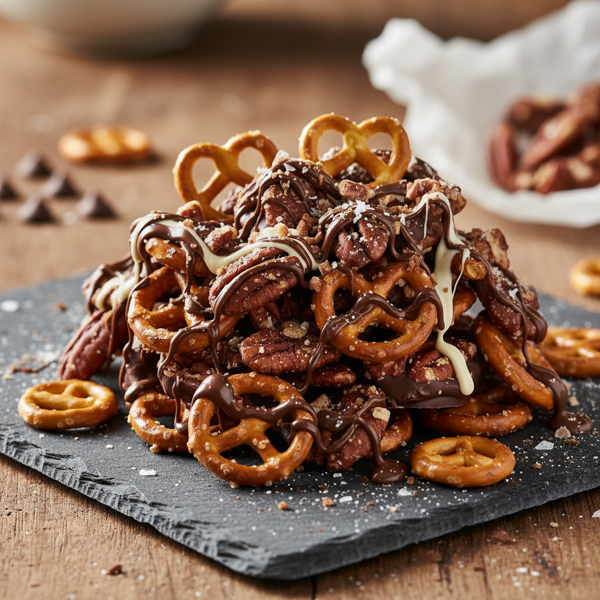Choco Pecan Pretzel Delight recipe