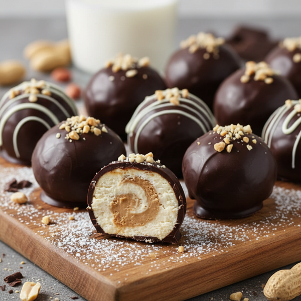 Chocolate-Covered Cream Cheese Peanut Butter Delights recipe