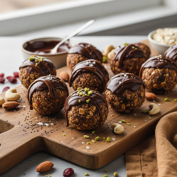Chocolate-Dipped No-Bake Energy Bites recipe