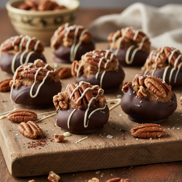 Chocolate-Dipped Pecan Delights recipe