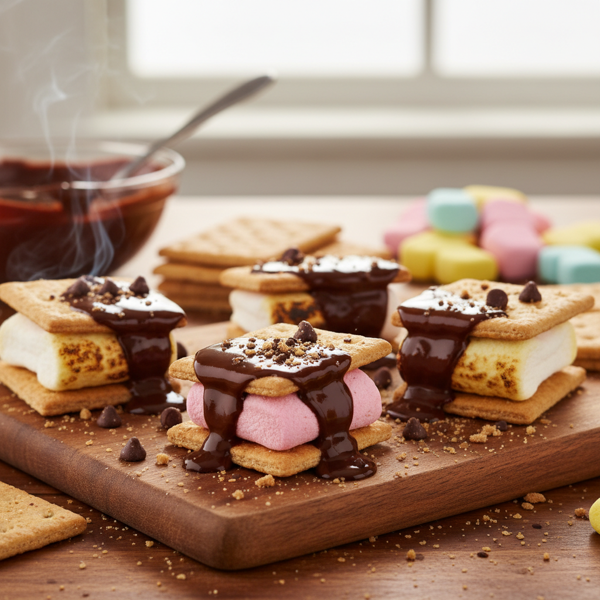 Chocolate-Dipped Peeps S'mores Delights recipe