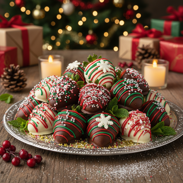 Chocolate-Dipped Strawberry Holiday Delight recipe