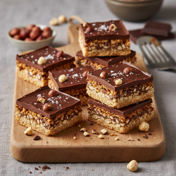 Chocolate-Hazelnut Crunch Bars recipe