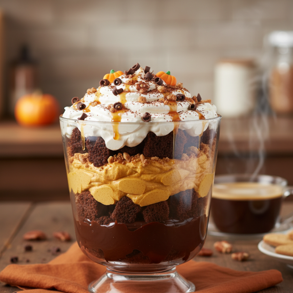 Chocolate-Pumpkin Delight Trifle recipe