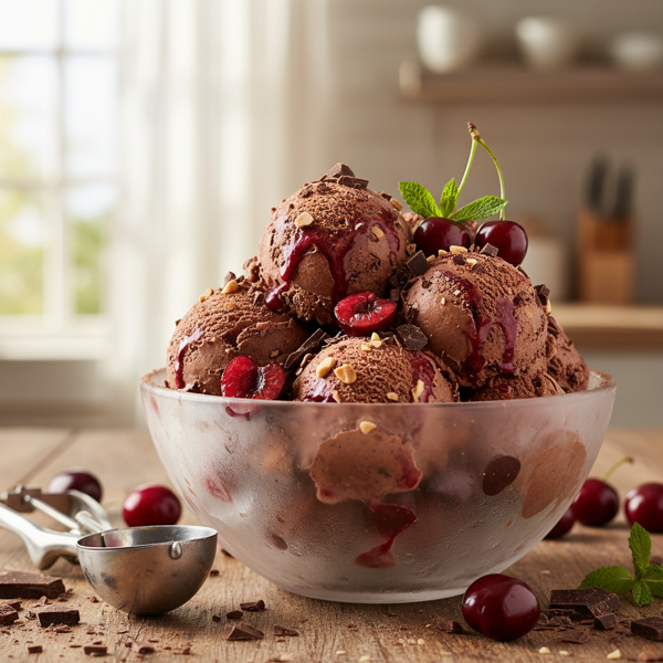 Chocolate Cherry Bliss Ice Cream recipe