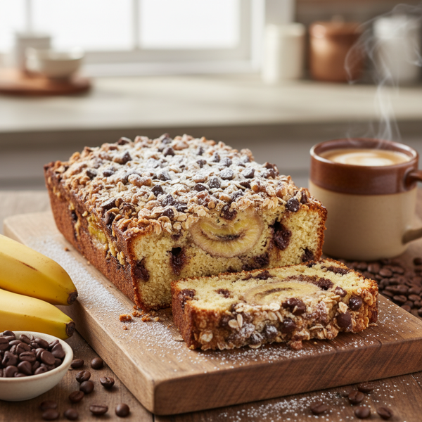 Chocolate Chip Banana Coffee Cake Delight recipe